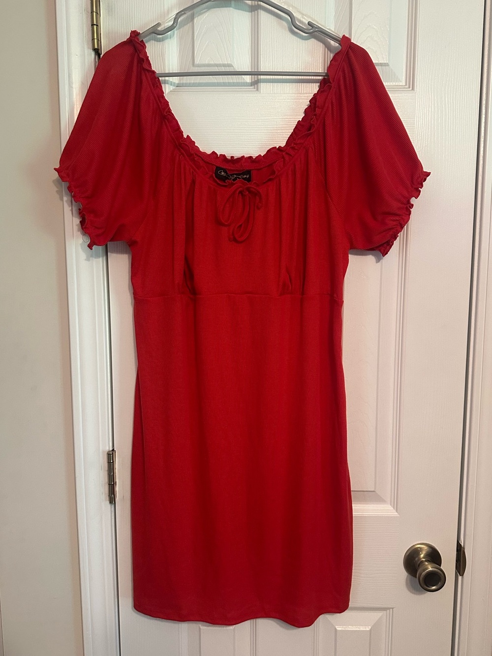Coco & Shay Red Flutter Sleeve Scoop-Neck Dress sz 2XL